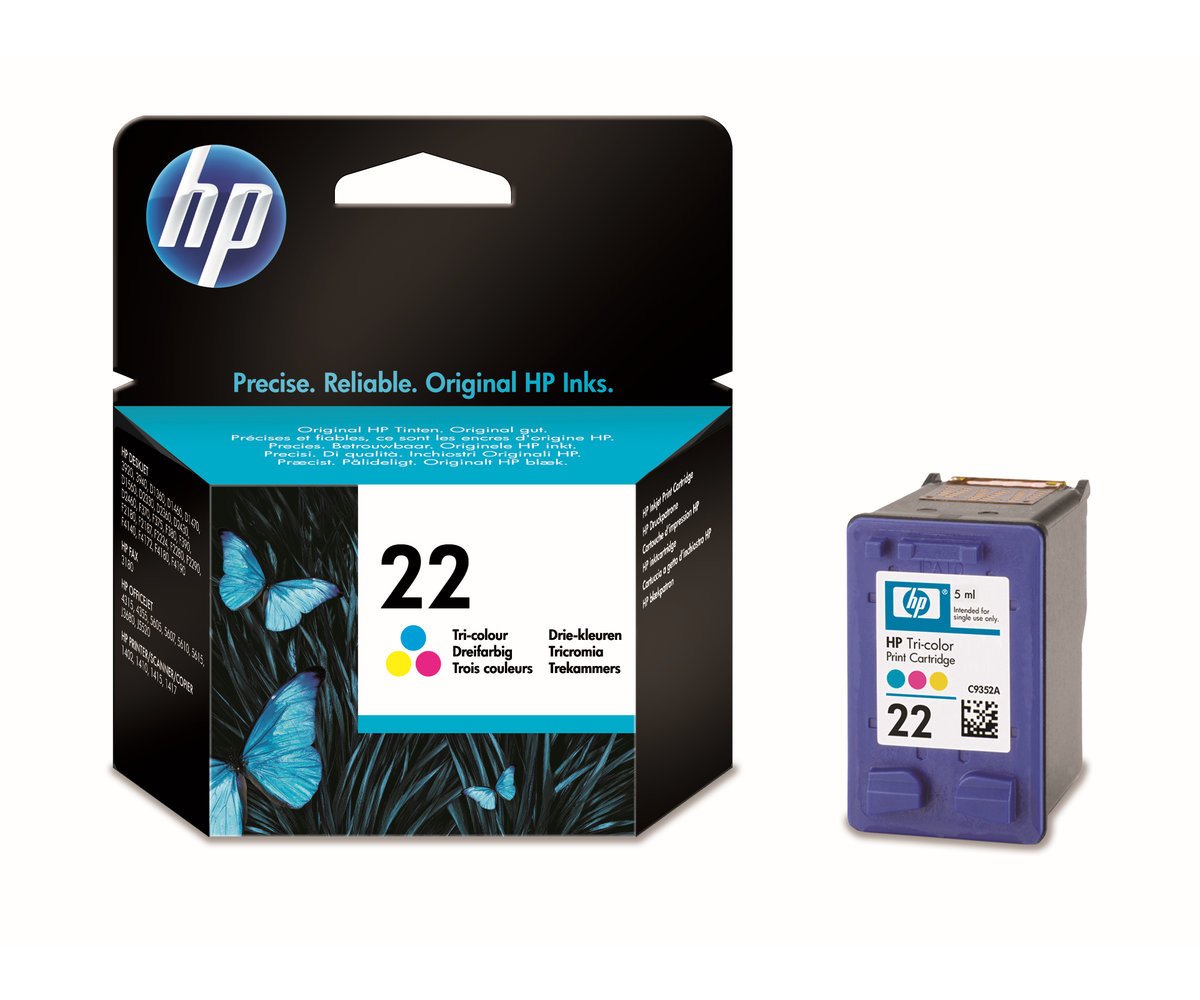 Inkoustová náplň HP 22 tříbarevná (C9352AE#UUQ)