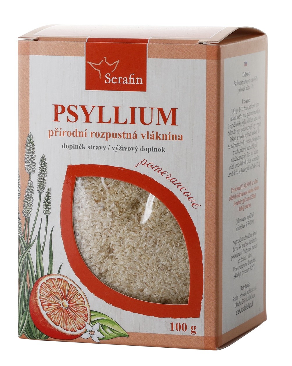 Serafin byliny Psyllium - s přírodním aromatem - pomeranč 100g
