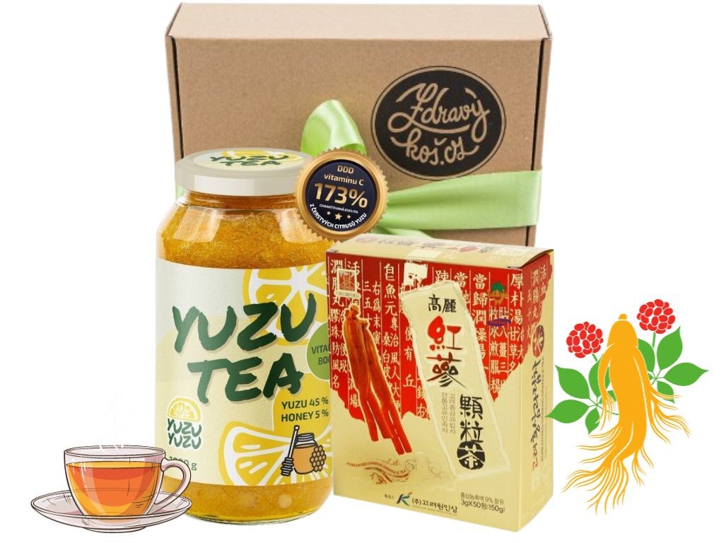 Zdravýkoš Dárková krabička YUZU s korejským čajem