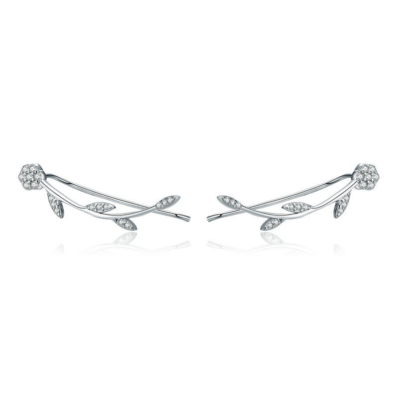 Royal Fashion náušnice Svítivé lístky SCE266