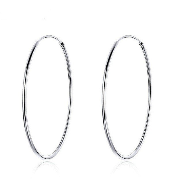 Royal Fashion náušnice Elegantní středně velké kruhové SCE598