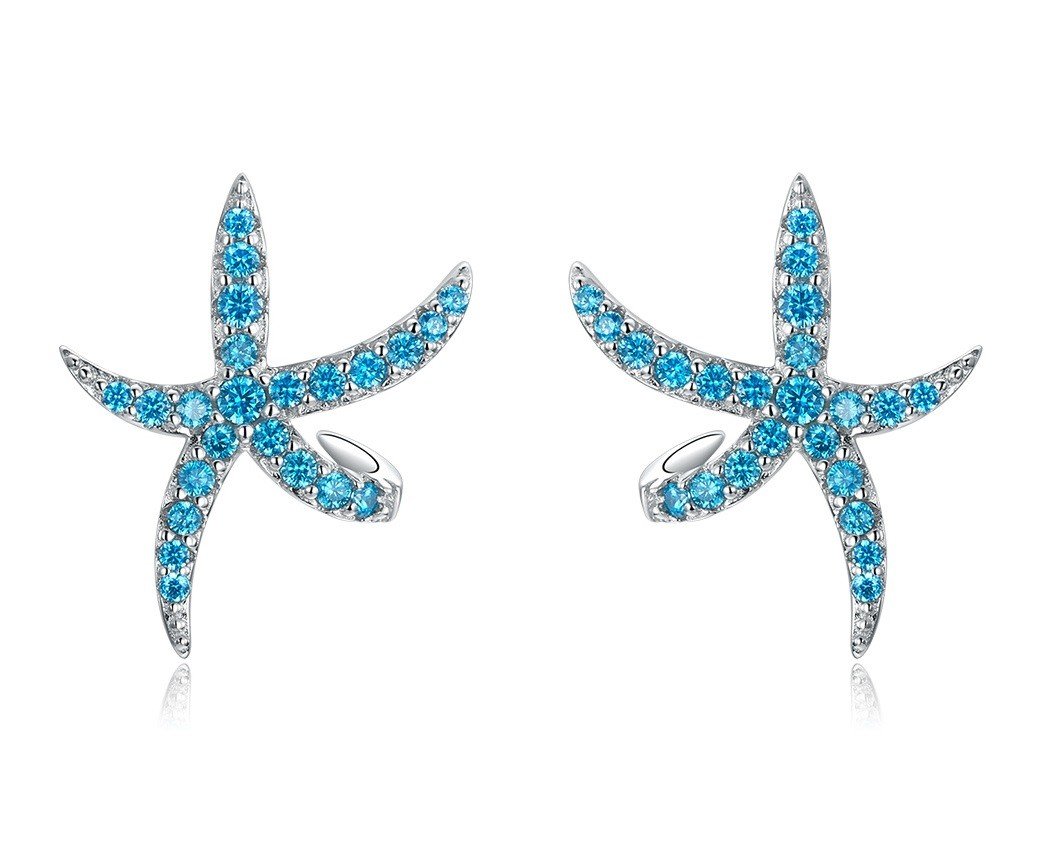 Royal Fashion náušnice Třpytivá mořská hvězdice BSE136