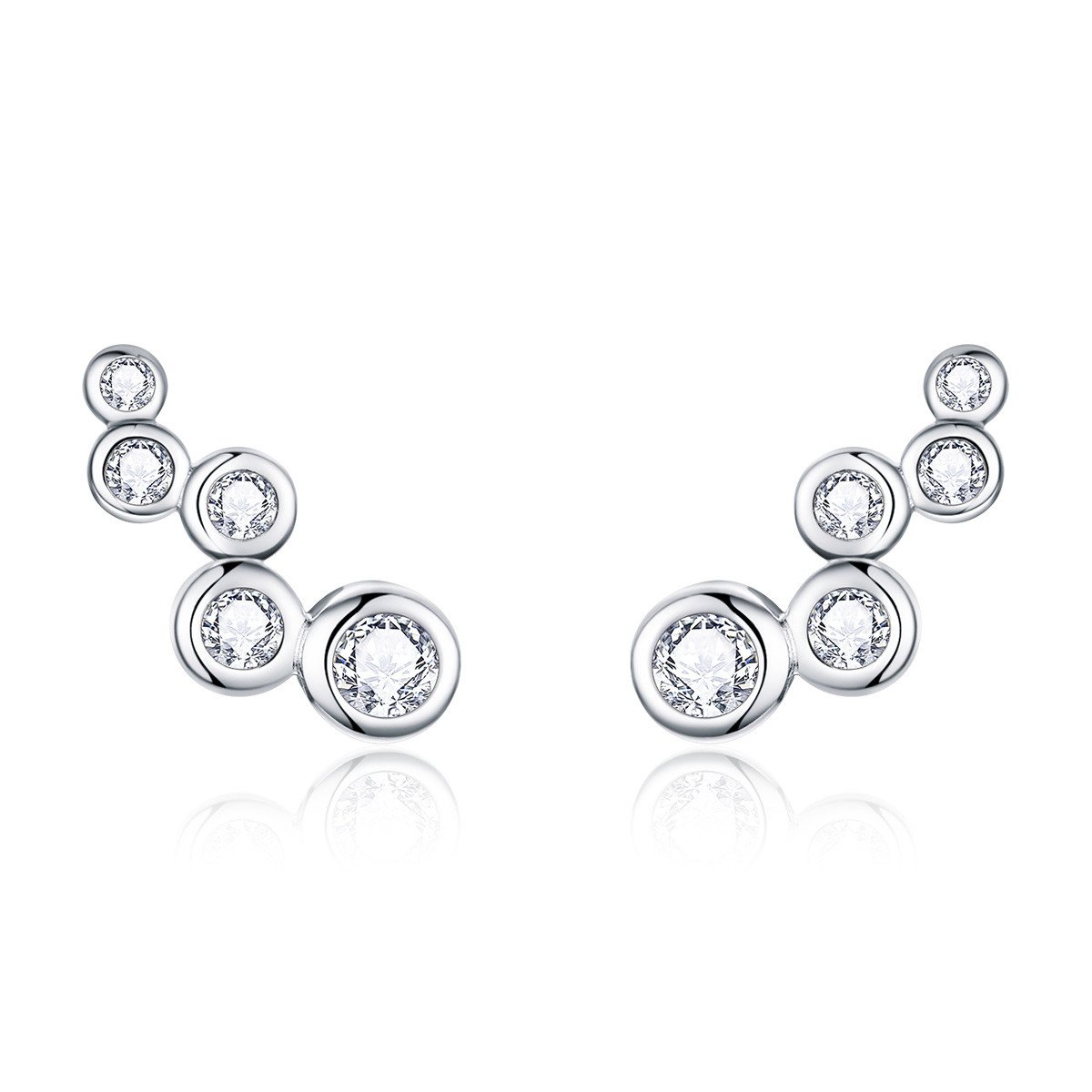 Royal Fashion náušnice Zářivě čiré bublinky BSE235