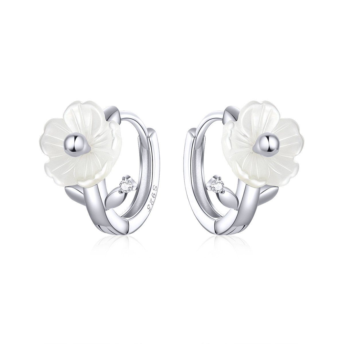 Royal Fashion náušnice Perleťový květ BSE321