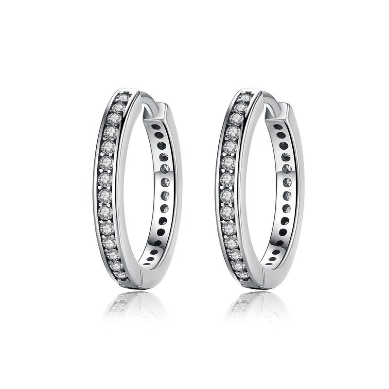 Royal Fashion náušnice Třpytivé kroužky PAS456