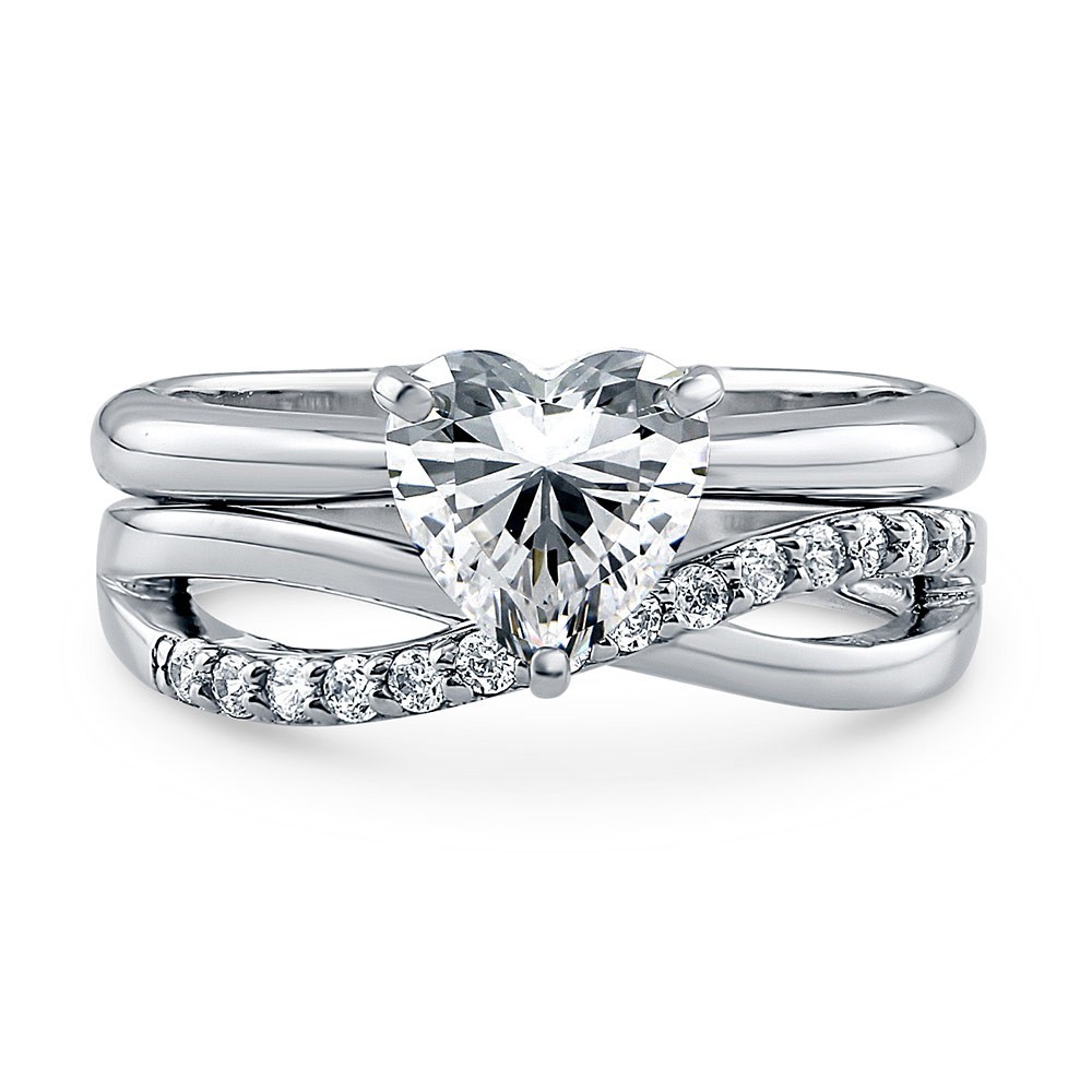 Emporial stříbrný prsten 2v1 Nekonečná láska MA-R0442-SILVER Velikost: 5 (EU: 49-50)