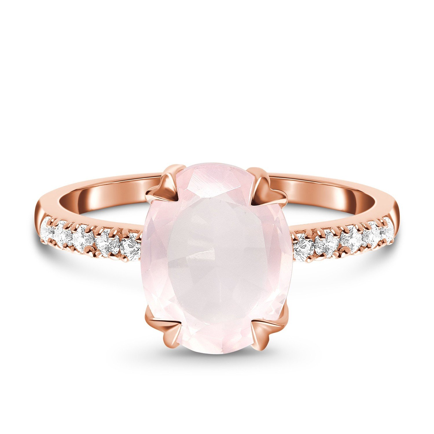 Emporial prsten 14k zlato Vermeil GU-DR10789R-ROSEGOLD-ROSEQUARTZ-TOPAZ Velikost: 5 (EU: 49-50)