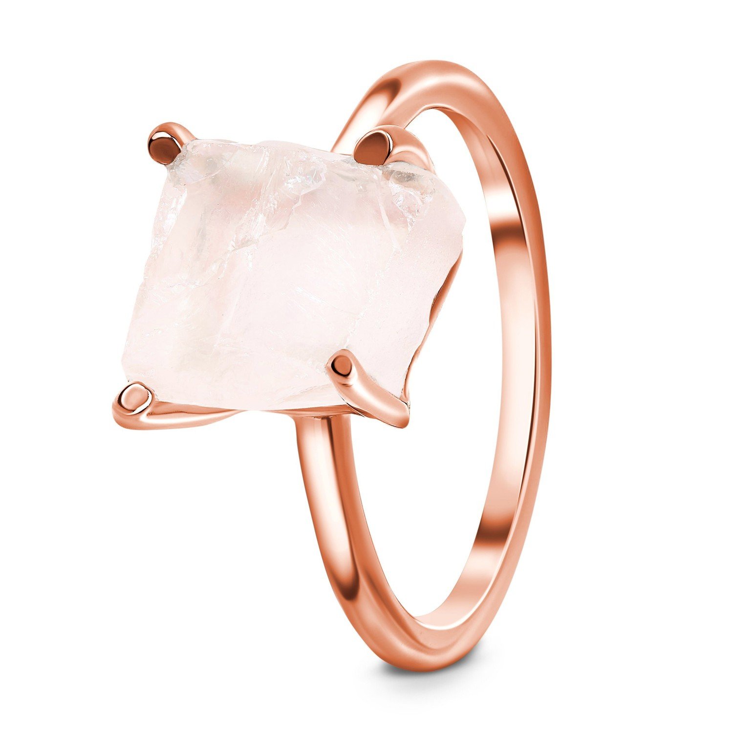 Royal Fashion prsten 14k zlato Vermeil GU-DR15849R-ROSEGOLD-ROSEQUARTZ Velikost: 5 (EU: 49-50)