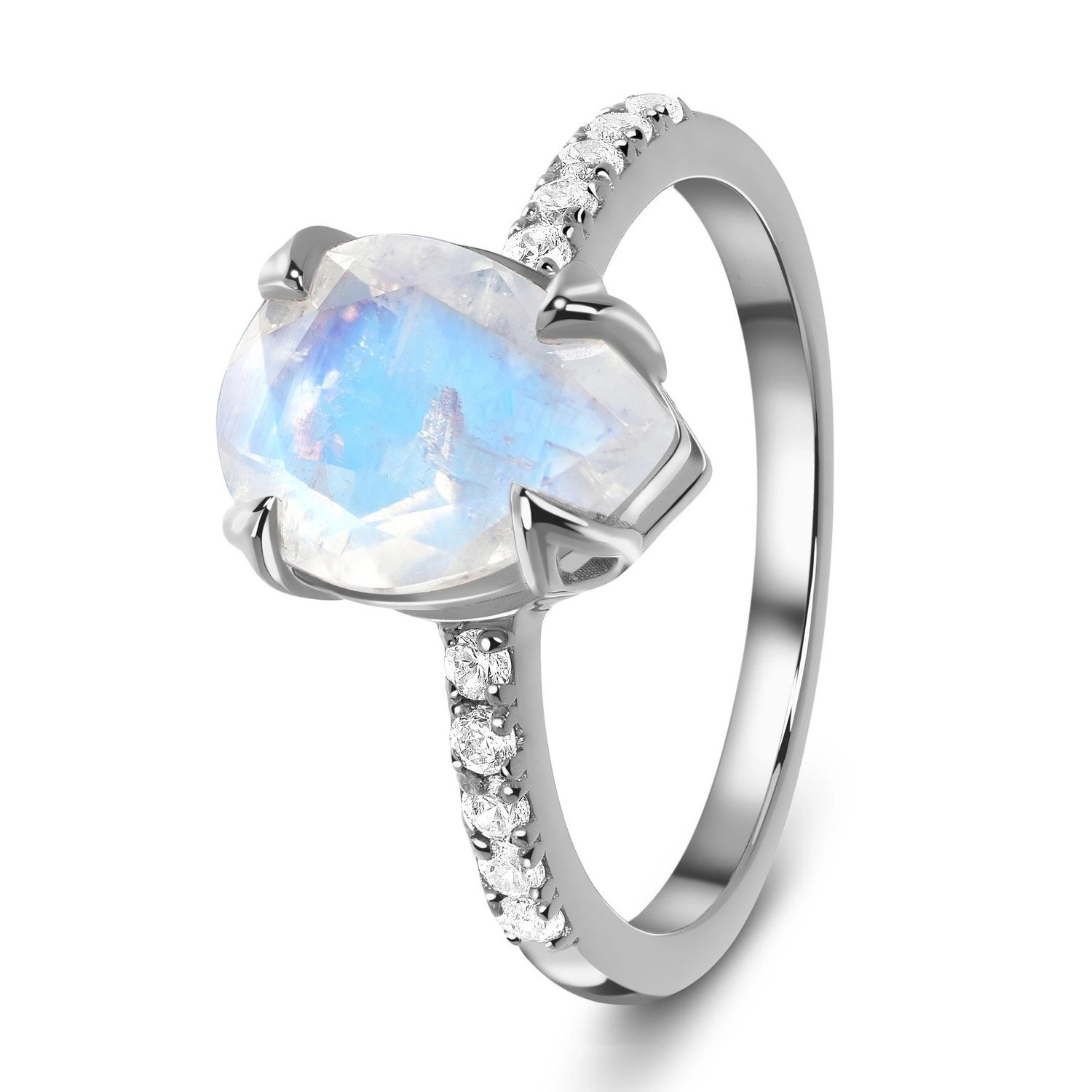 Emporial stříbrný prsten GU-DR23096R-SILVER-MOONSTONE-TOPAZ Velikost: 5 (EU: 49-50)