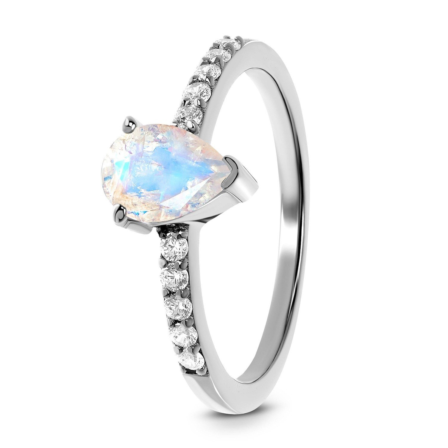 Royal Fashion stříbrný prsten GU-WR-334-SILVER-MOONSTONE-TOPAZ Velikost: 5 (EU: 49-50)