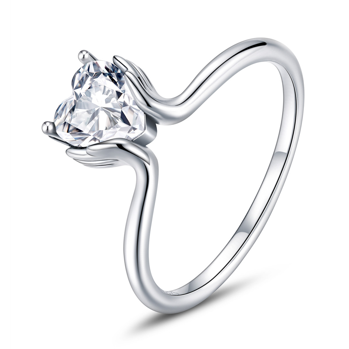 Emporial stříbrný prsten Láska v dlani SCR729 Velikost: 6 (EU: 51-53)