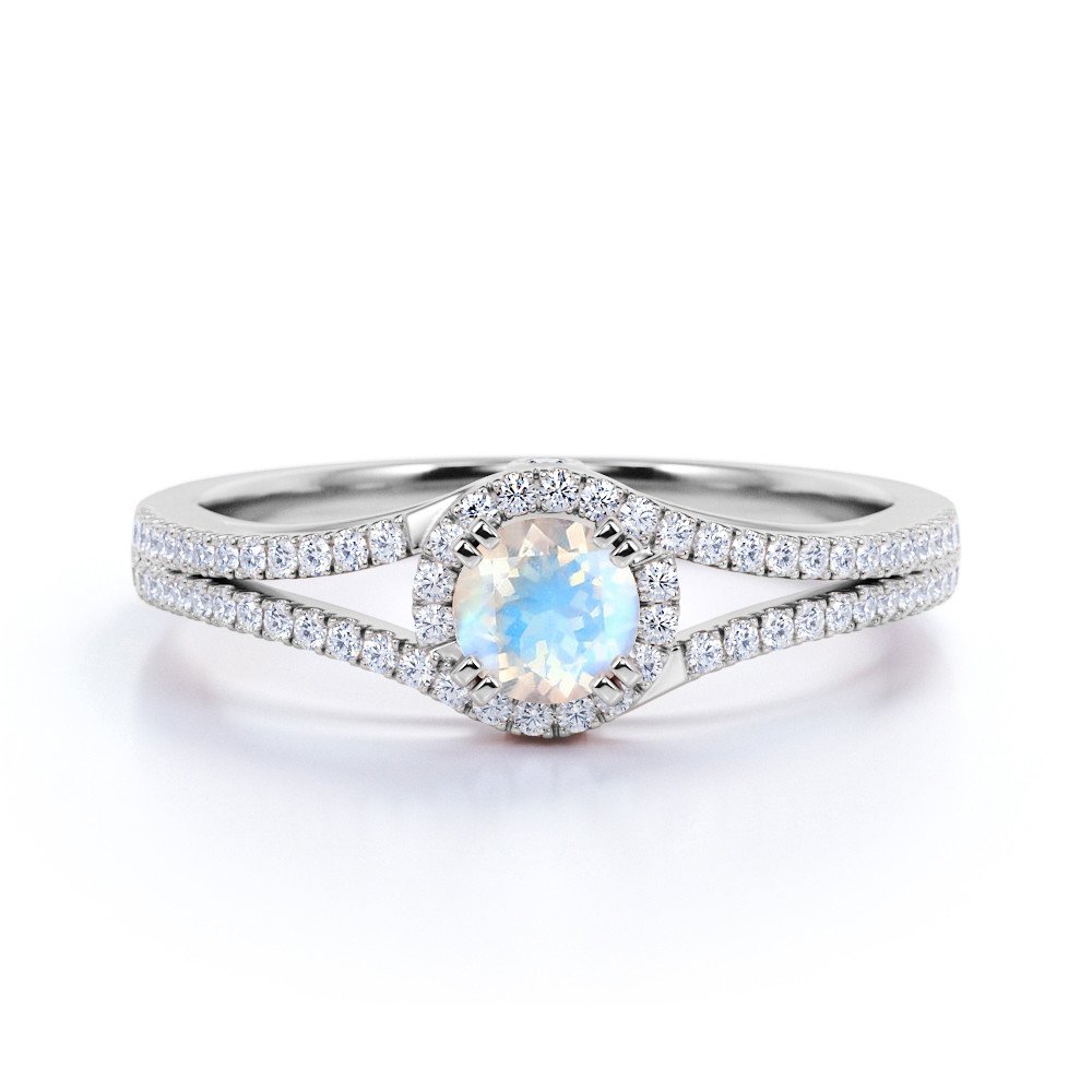 Emporial stříbrný prsten GU-DR14761R-SILVER-MOONSTONE-ZIRCON Velikost: 5 (EU: 49-50)