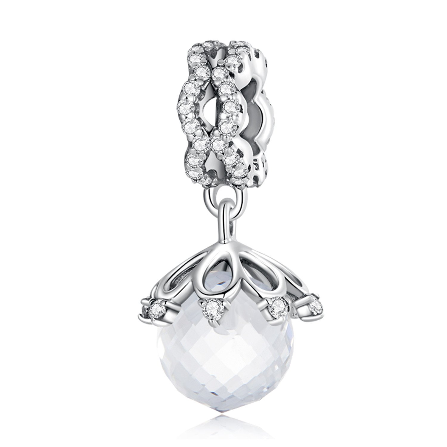 Royal Fashion stříbrný přívěsek Křišťálová koule BSC608