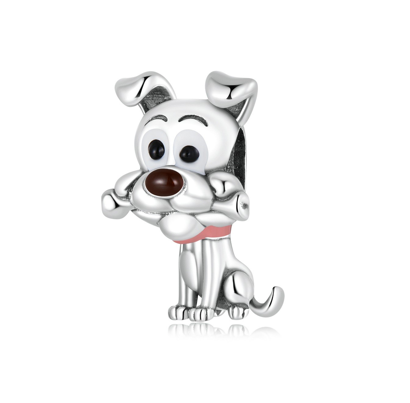 Royal Fashion stříbrný přívěsek Pejsek s kostičkou SCC2121