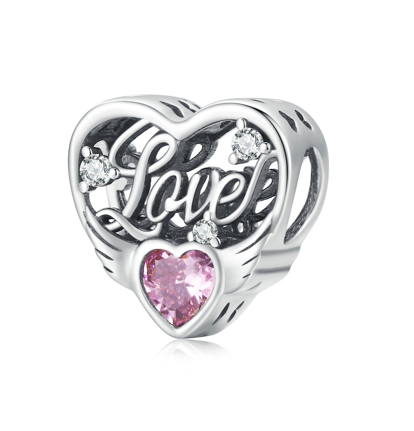 Royal Fashion stříbrný přívěsek Srdce lásky BSC528