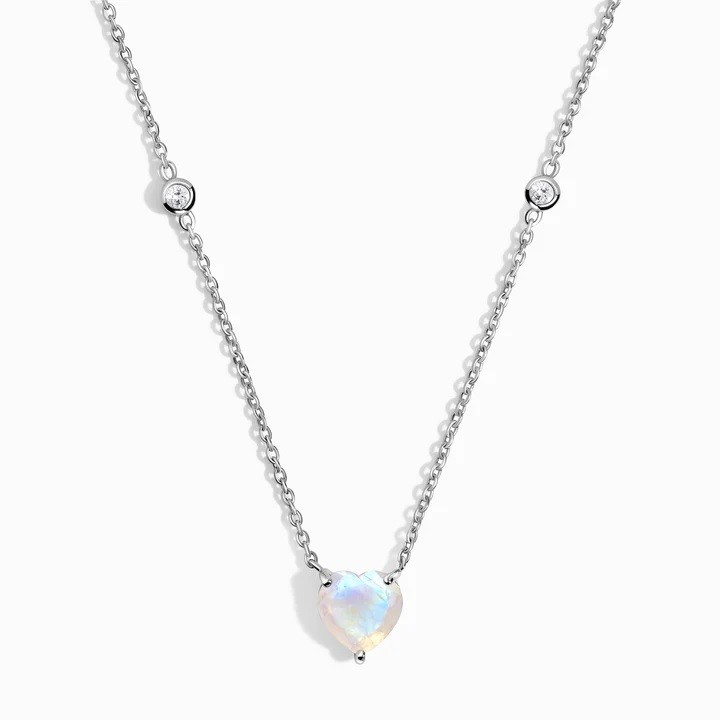 Royal Fashion stříbrný náhrdelník GU-DR23100N-SILVER-MOONSTONE-TOPAZ
