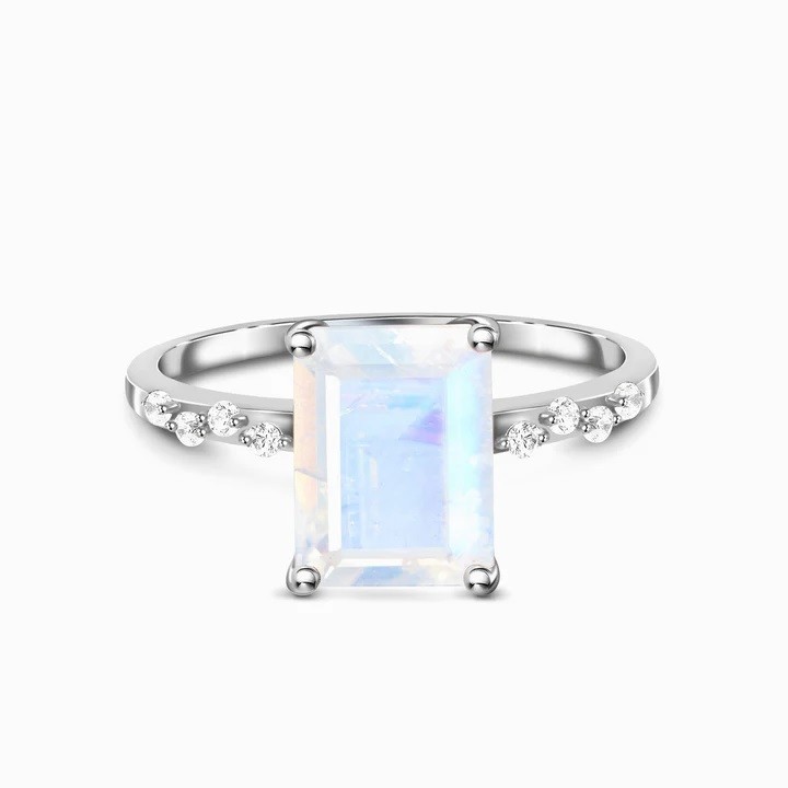 Royal Fashion stříbrný prsten GU-DR8348R-SILVER-MOONSTONE-TOPAZ Velikost: 5 (EU: 49-50)