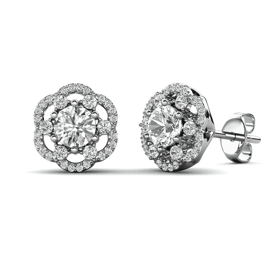 Royal Fashion stříbrné pozlacené náušnice ME083