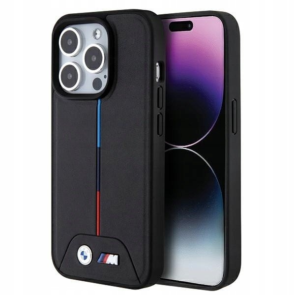 iPhone 15 Pro 6,1' černo/černý pevný obal Quilted Tricolor MagSafe