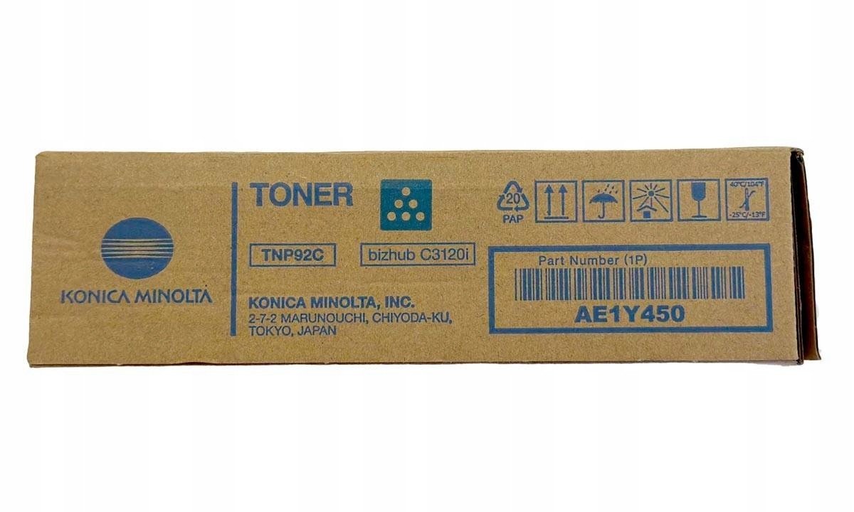 Originální toner TNP-92C (TNP92C) AE1Y450 pro Konica Minolta bizhub C3120i