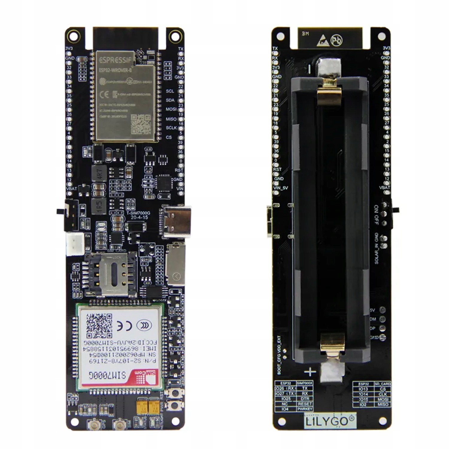 ESP32 LilyGO T-SIM7000E Gsm Gps WiFi Bluetooth 18650