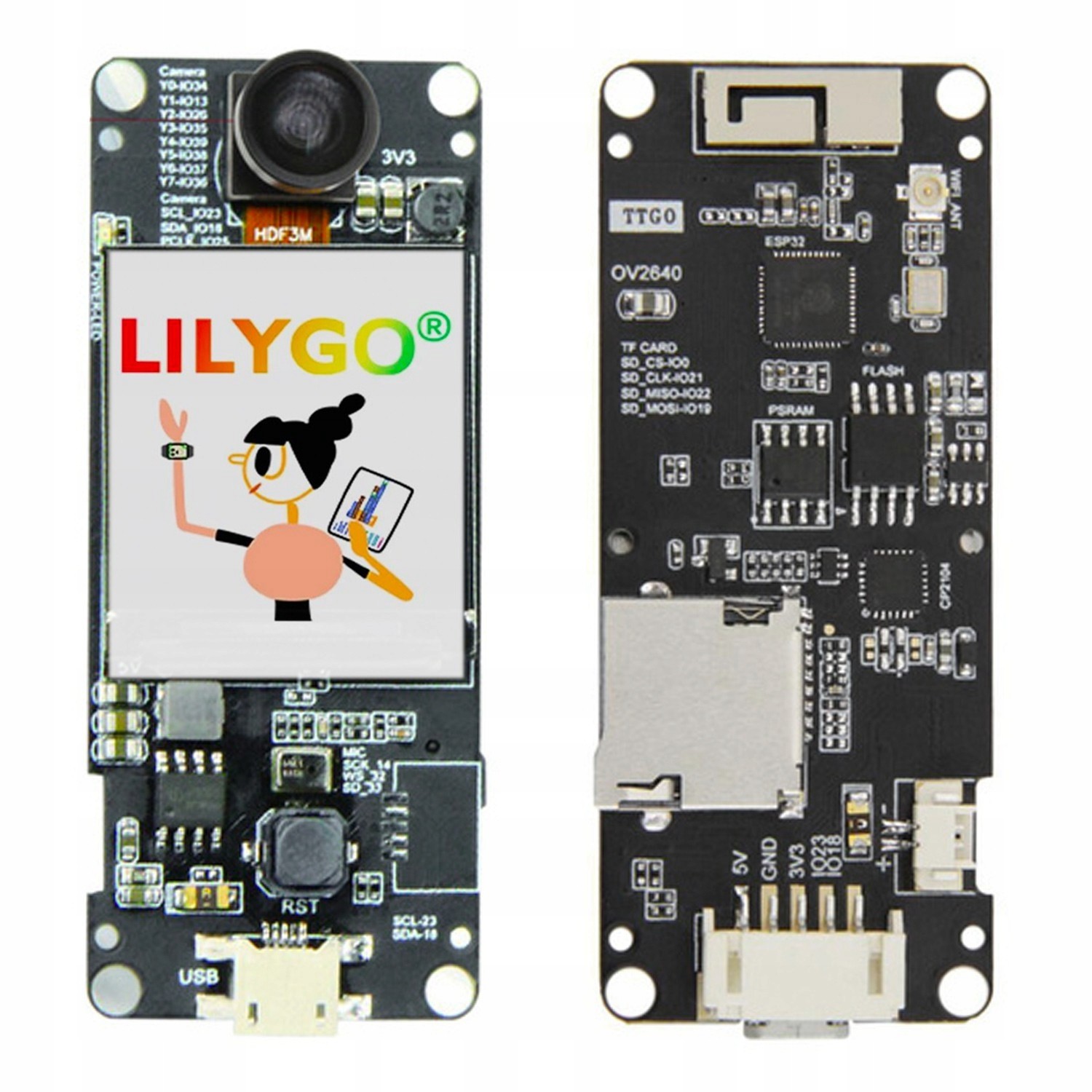 ESP32-CAM LilyGO T-Camera LCD 1,3