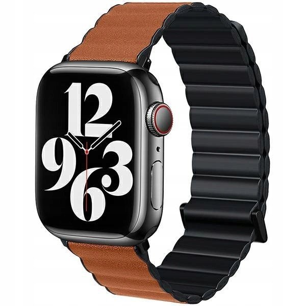 Beline řemínek pro Apple Watch Magnetic Pro 42/44/45/49mm černo/hnědý