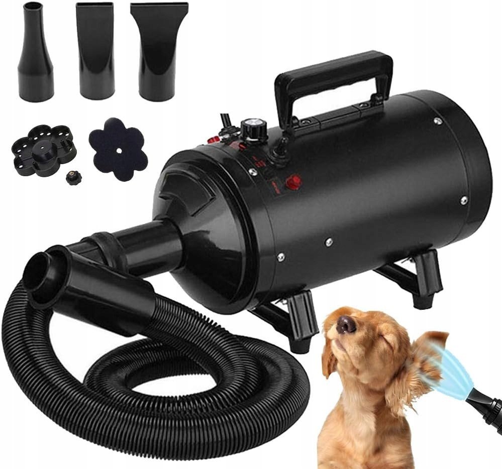 Vysoušeč vlasů pro psy 2800W Vysoušeč vlasů pro kočky s proměnlivou rychlostí pro domácí mazlíčky