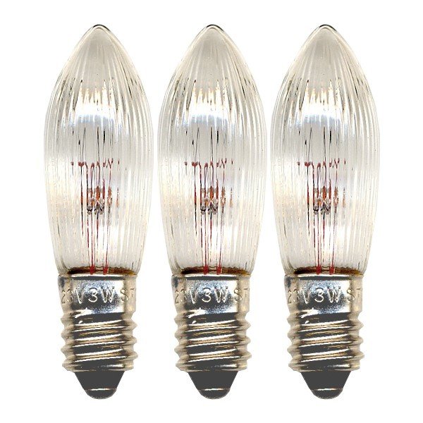 Sada 3 ks náhradní žárovky E10 55V Star Trading Spare Bulb - průhledná