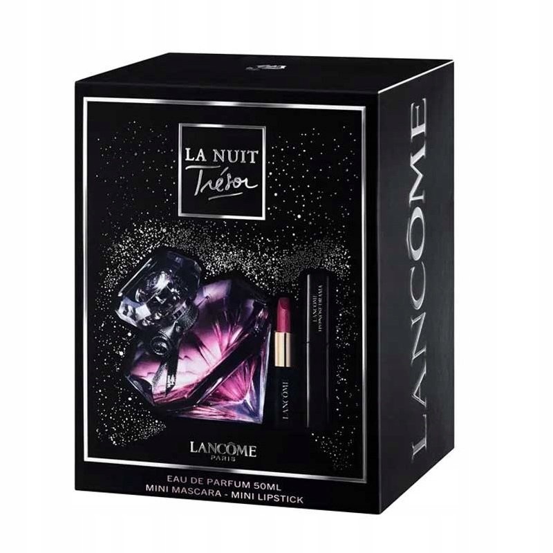 Lancôme La Nuit Trésor - EDP 50 ml + mini rtěnka L'Absolu Rouge Matte + řasenka Hypnose Drama Excessive Black 4 ml