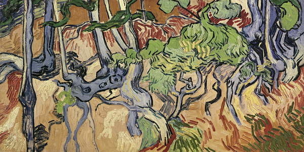 Vincent van Gogh Vincent van Gogh - Obrazová reprodukce Tree roots, 1890, (40 x 20 cm)