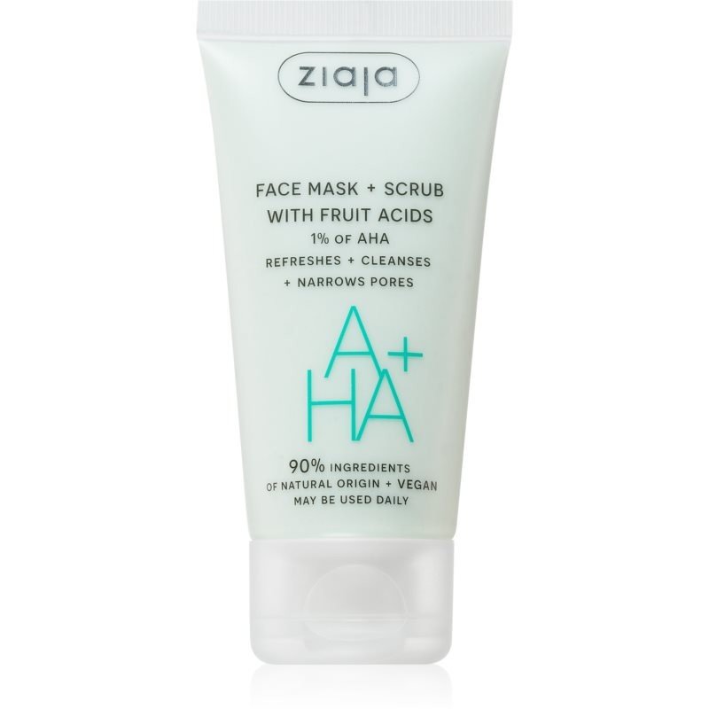 Ziaja Face Mask + Scrub with Fruit Acids peelingová maska 55 ml