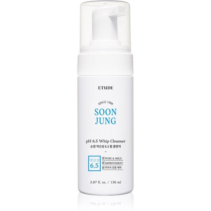 ETUDE SoonJung pH 6.5 Whip Cleanser jemná čisticí pěna pro citlivou a podrážděnou pleť 150 ml