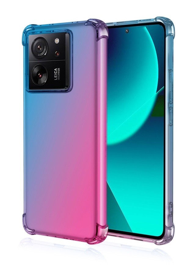 Kryt TopQ Xiaomi 13T Shock duhový modro-růžový 110454