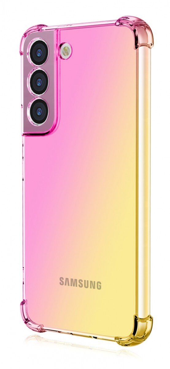 Kryt TopQ Samsung S23 Shock duhový růžovo-žlutý 110297