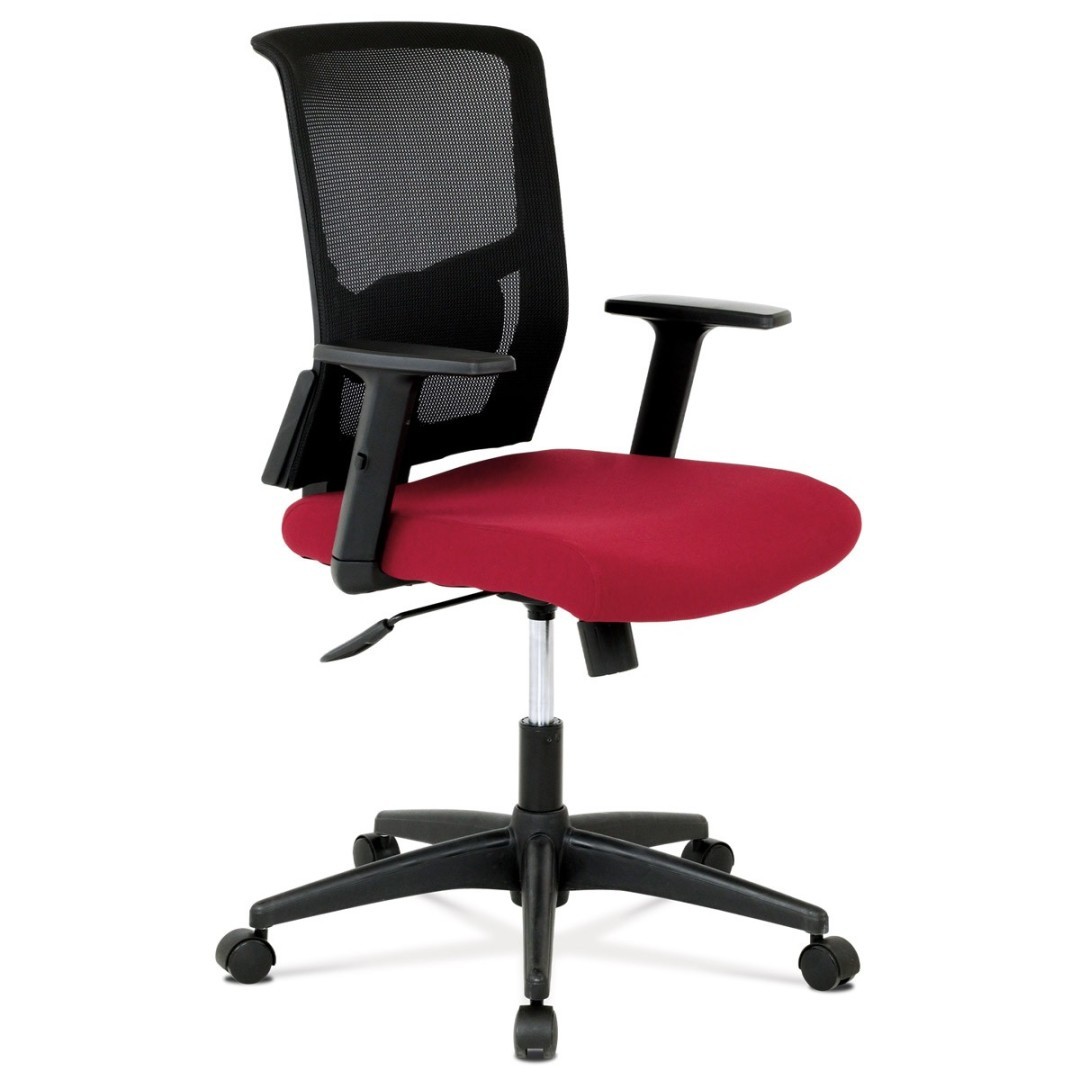 Autronic Kancelářská židle - černo-červená - 60 x 95-105 x 58 cm