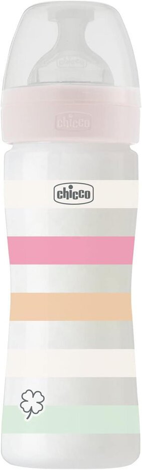 CHICCO Láhev kojenecká Well-being silikon 250ml děvče