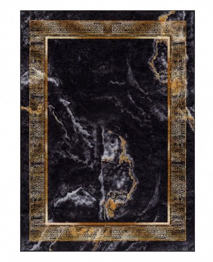 Kusový koberec Miro 51278.809 Marble black / gold - 120x170 cm Dywany Łuszczów