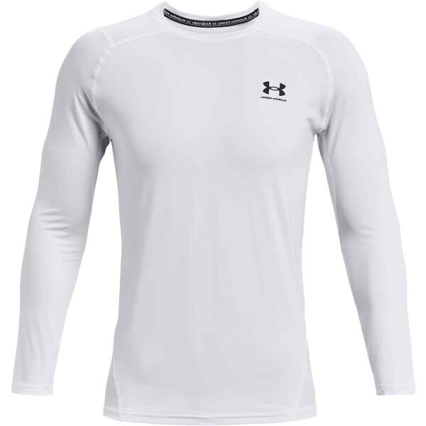 Under Armour HG ARMOUR FITTED Pánské triko s dlouhým rukávem, bílá, veľkosť XL