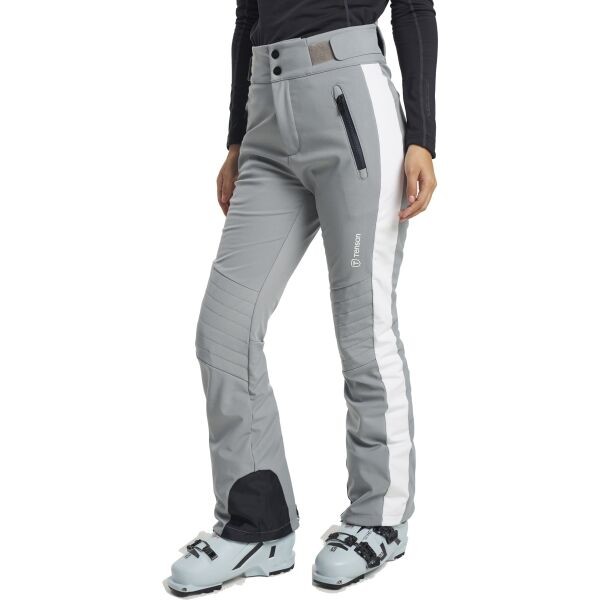 TENSON GRACE SOFTSHELL SKI W Dámské lyžařské softshellové kalhoty, šedá, veľkosť XL