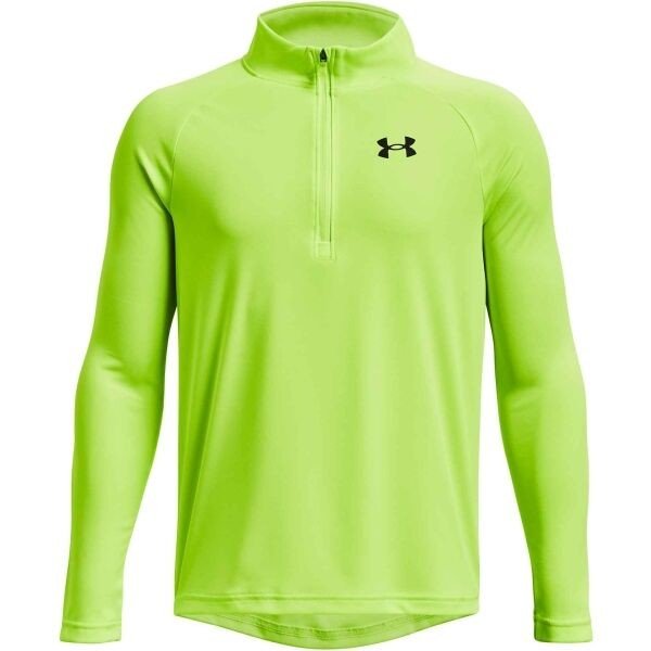Under Armour TECH 2.0 1/2 ZIP Chlapecké triko s dlouhým rukávem, světle zelená, veľkosť ymd