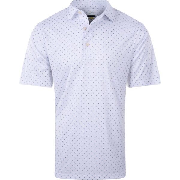 GREGNORMAN ML 75 TEE PRINT POLO Pánské golfové polo tričko, bílá, veľkosť XL