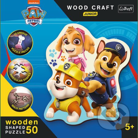 Trefl Drevené puzzle Junior 50 - Veselá Labková Patrola / Viacom PAW Patrol FSC Mix 70% - Trefl