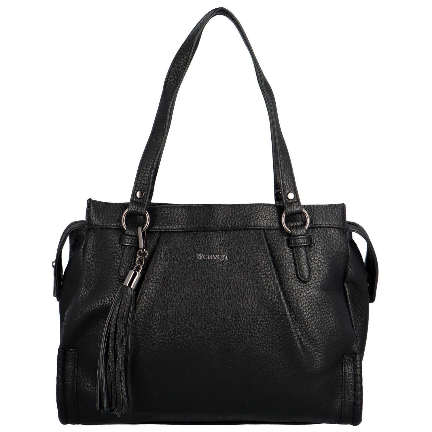 Trendy dámská koženková kabelka černá - Coveri Cristina černá