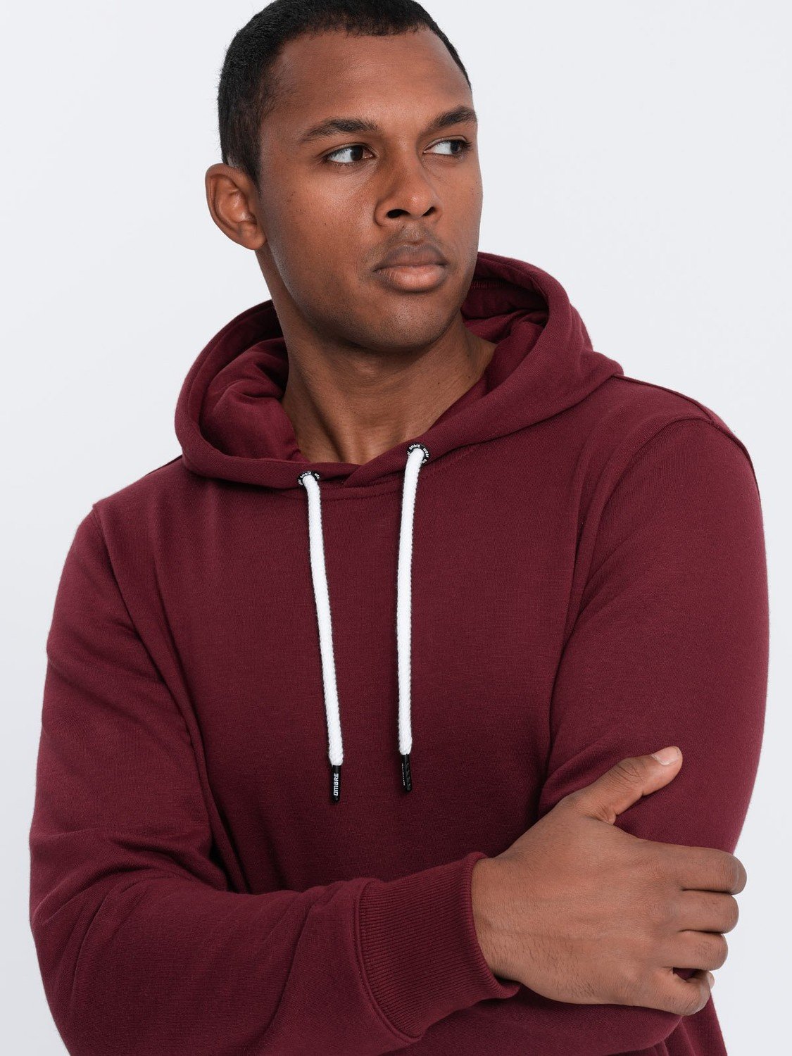 Ombre Men's non-stretch hoodie - maroon