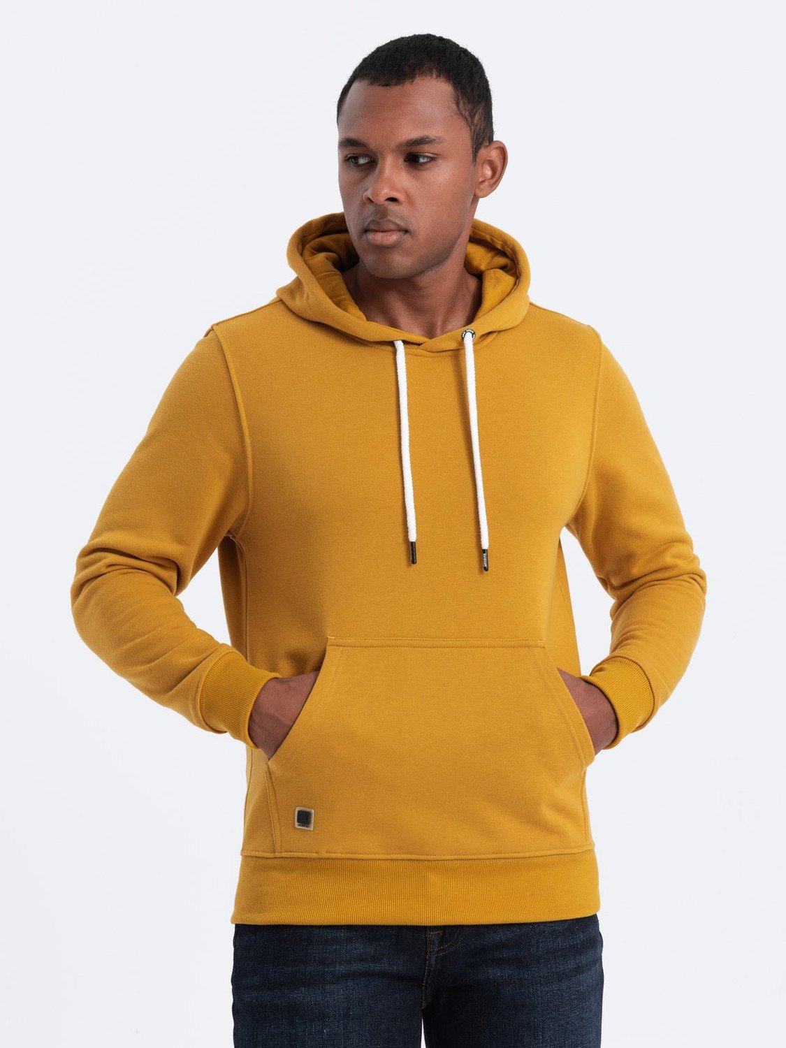 Ombre Men's unlined hooded sweatshirt - mustard