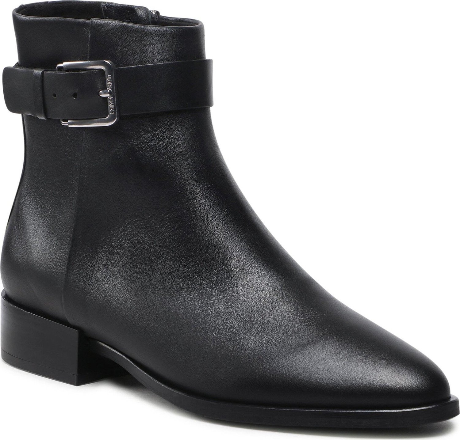 Polokozačky Calvin Klein Almond Ankle Boot W Hw-Lth HW0HW01303 Ck Black BAX