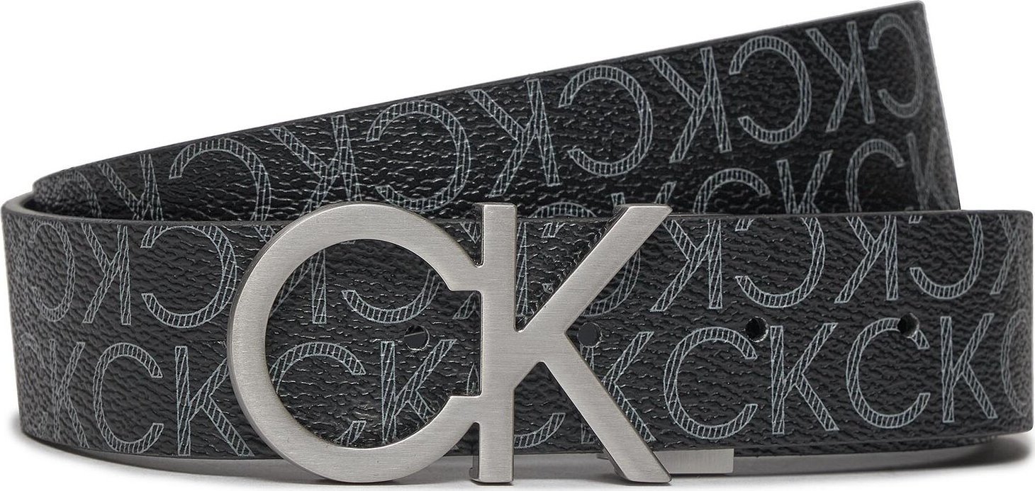 Pánský pásek Calvin Klein Ck Rev.Adj. New Mono Belt 3.5Cm K50K510075 Black Monogram 0GJ