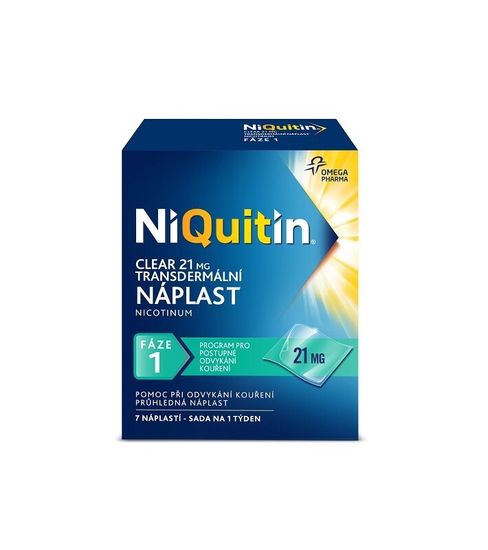 Niquitin Clear 21mg/24h transdermální náplast 7ks
