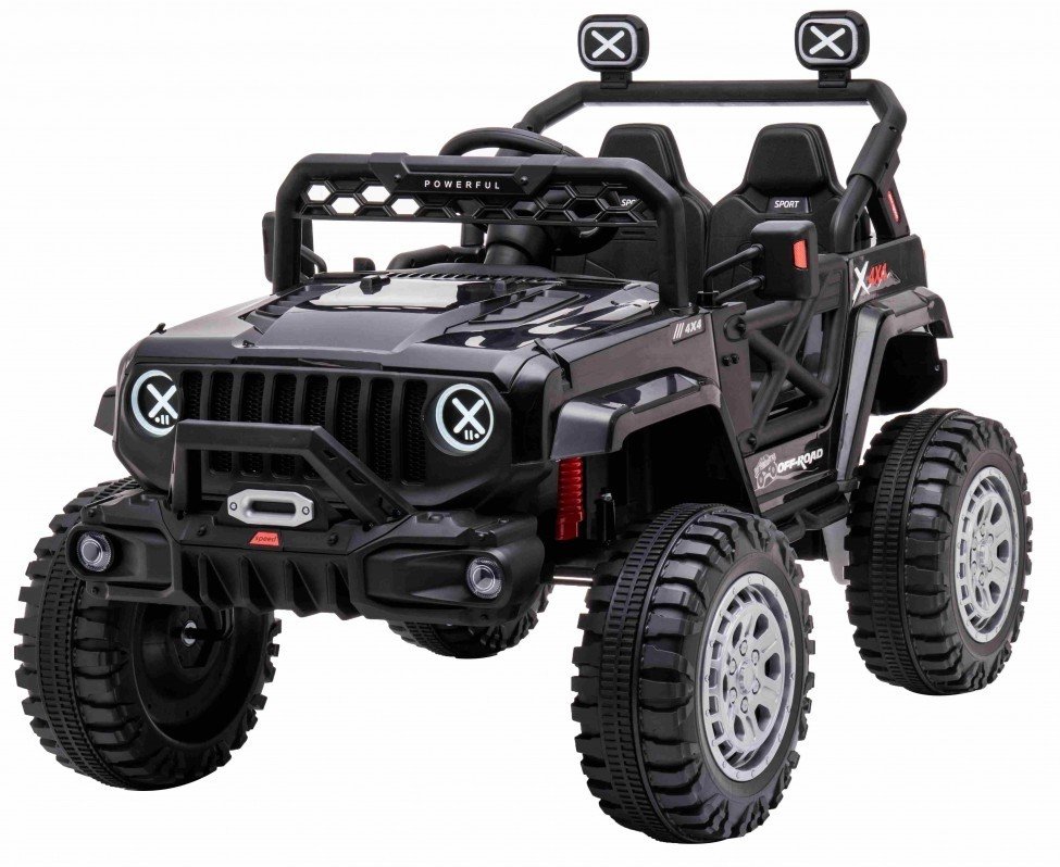 mamido Elektrické autíčko jeep Off-road Speed 4x4 černé